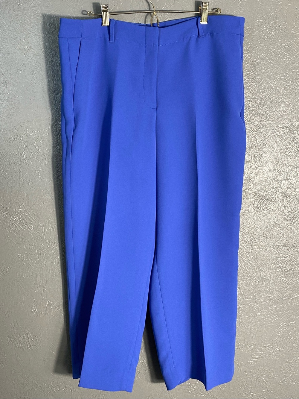 Talbots Hampshire Straight Leg Dress Pants Cobalt Blue Career Size 12